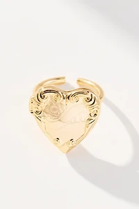 Embellished Heart Cocktail Ring