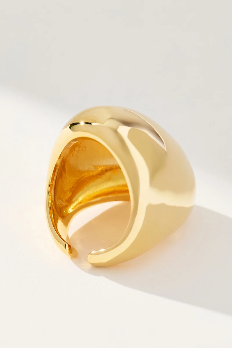 Oval Metal Cocktail Ring