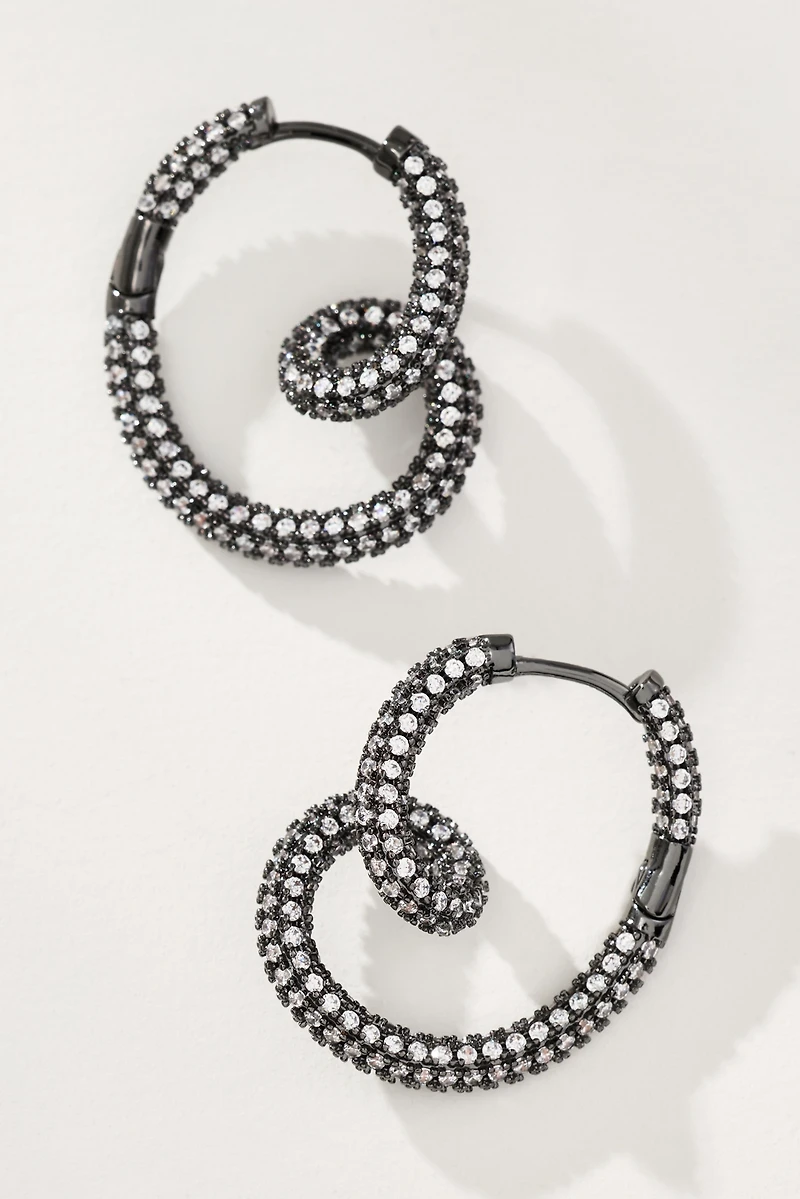 Spiral Twist Hoop Earrings