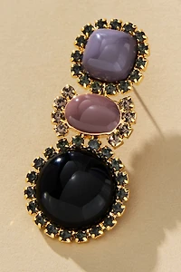 Mixed Shape Crystal Drop Earrings