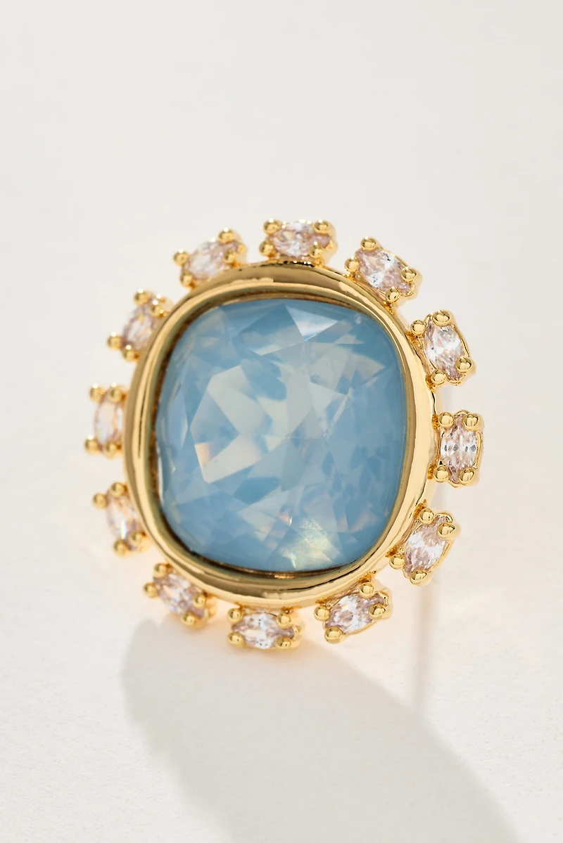 Round Crystal Stud Earrings