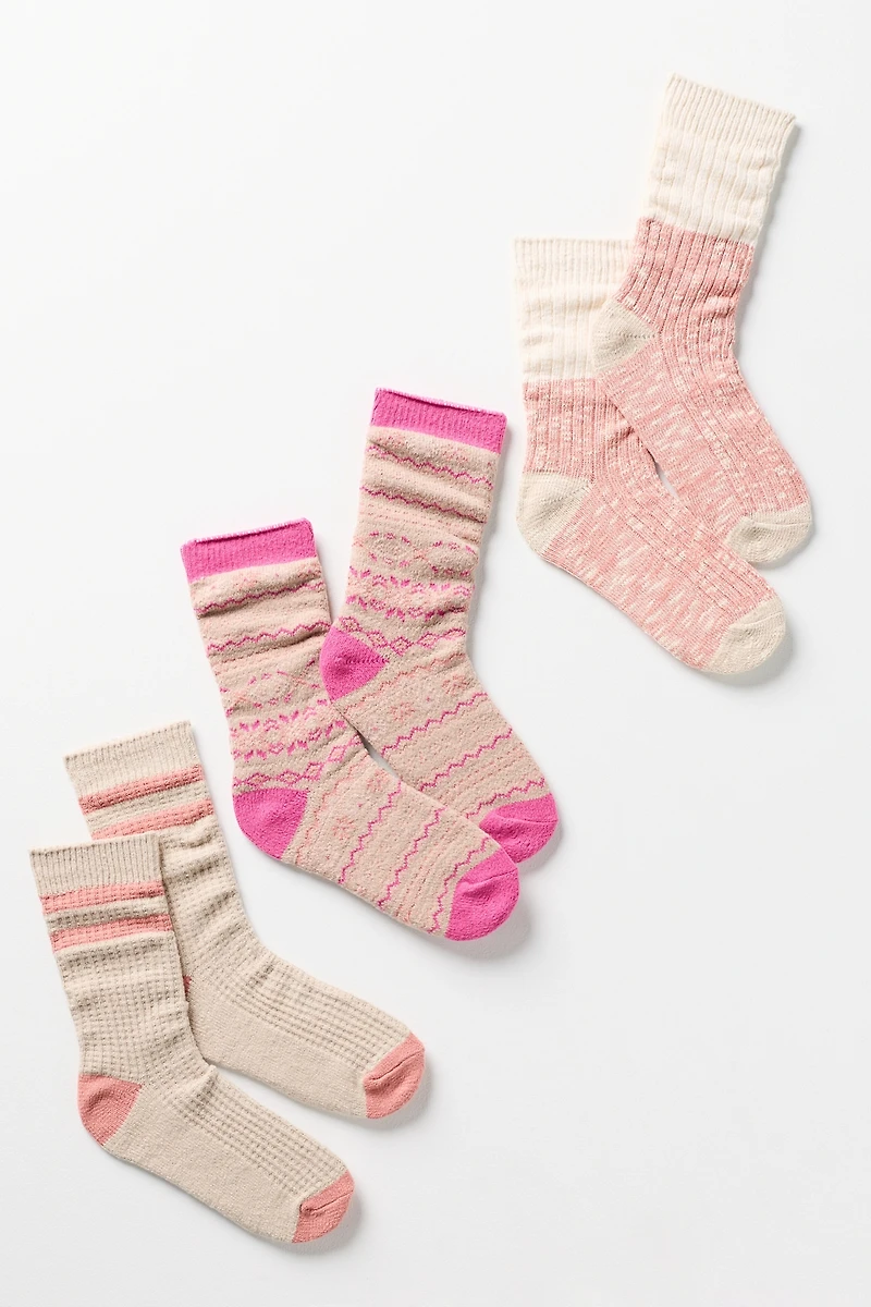 MUK LUKS Boot Socks, Set of 3