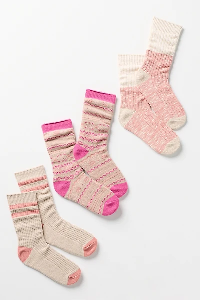 MUK LUKS Boot Socks, Set of 3