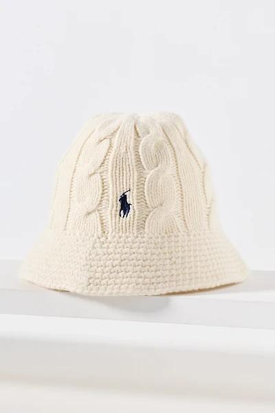 Ralph Lauren Cable Knit Wool Blend Bucket Hat