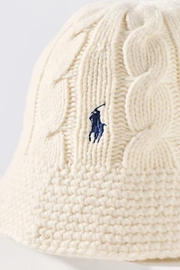Ralph Lauren Cable Knit Wool Blend Bucket Hat