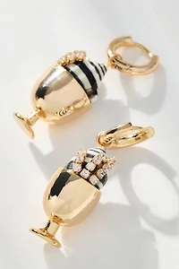 Festive Icon Huggie Earrings