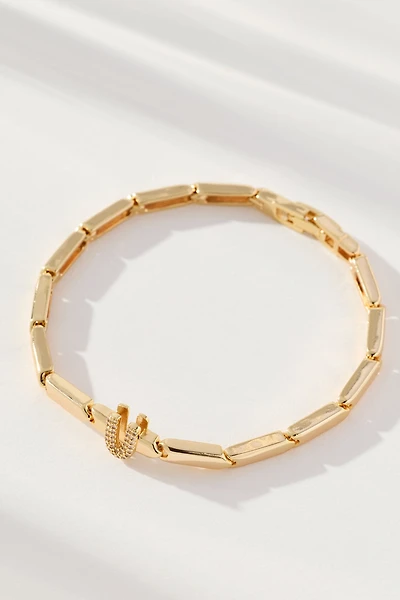 Crystal Linked Initial Bracelet