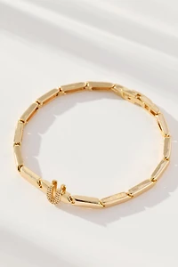 Crystal Linked Initial Bracelet