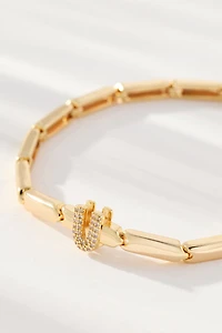 Crystal Linked Initial Bracelet