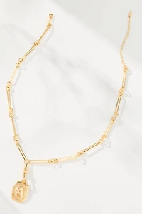 Linked Chain Monogram Pendant Necklace