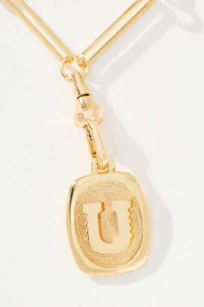 Linked Chain Initial Pendant Necklace