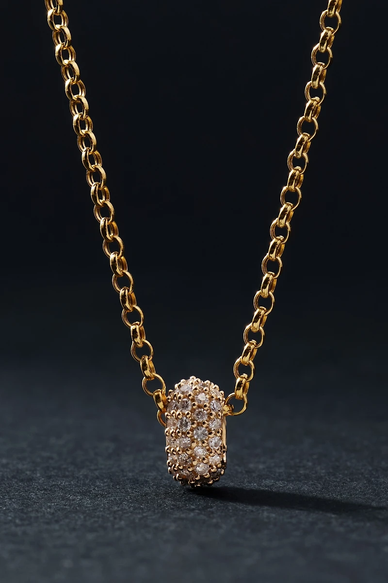 Adina Reyter Wide Pavé Diamond Bead