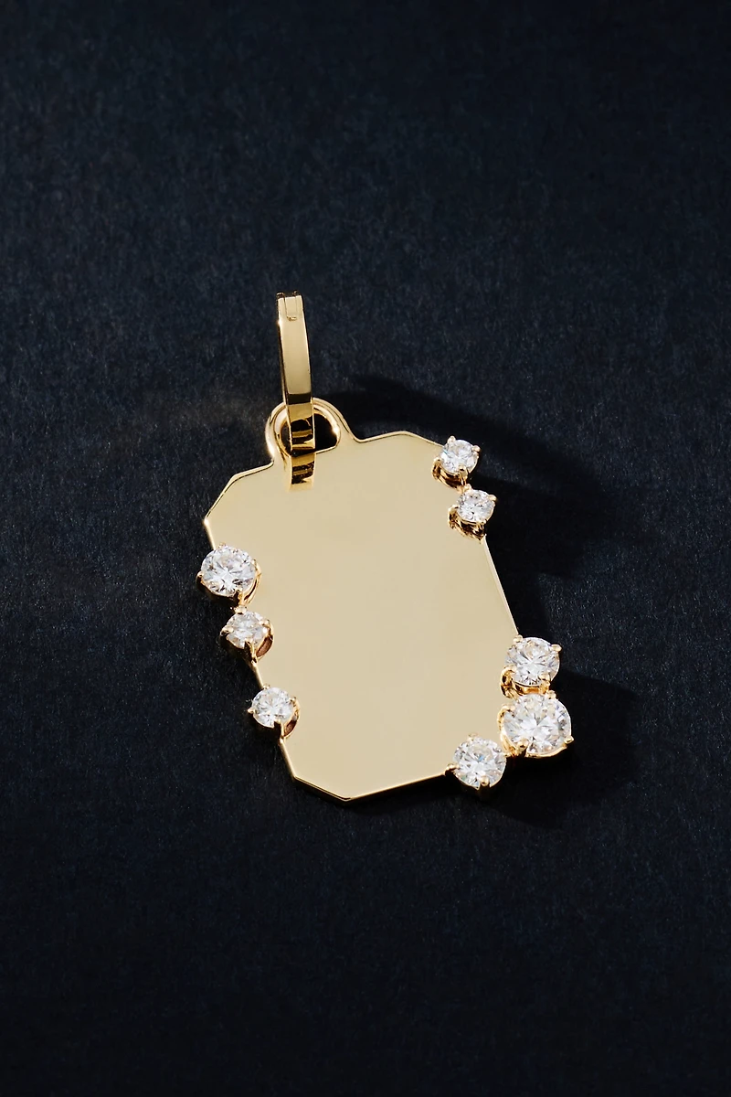 Adina Reyter Diamond Dog Tag Hinged Charm