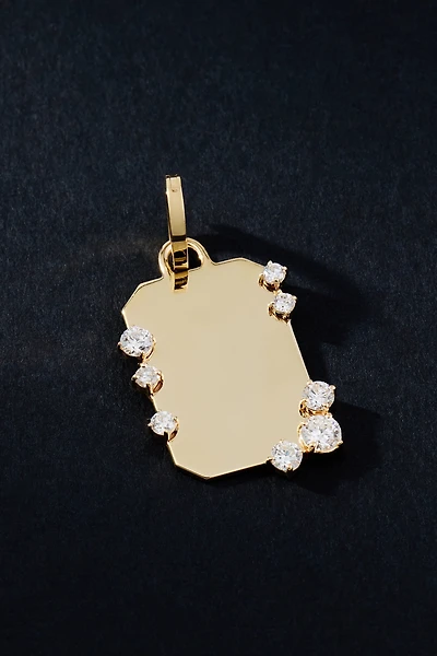 Adina Reyter Diamond Dog Tag Hinged Charm