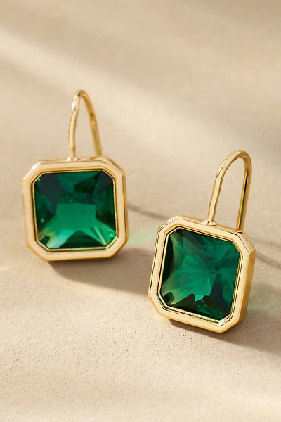 Square Gemstone Earrings