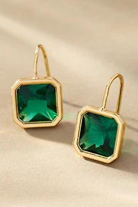 Square Gemstone Earrings