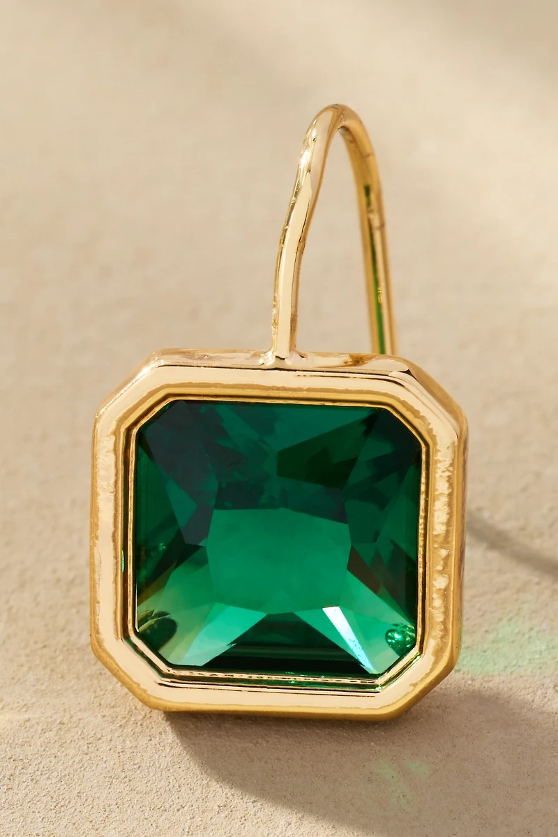 Square Gemstone Earrings