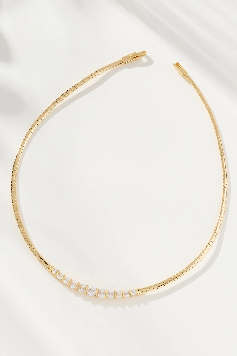 Crystal Bar Collar Necklace
