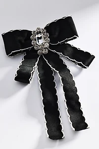 Crystal Bow Brooch