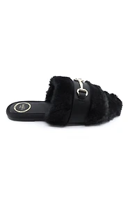 Solei Sea Hanni Faux Fur Horsebit Slippers