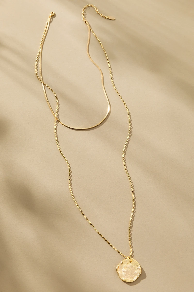 Double Chain Pendant Necklace