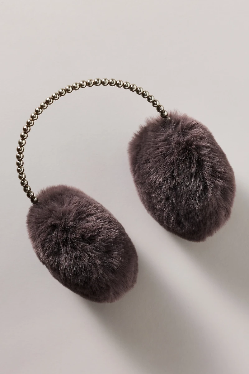 Lele Sadoughi Faux-Fur Pearl Earmuffs