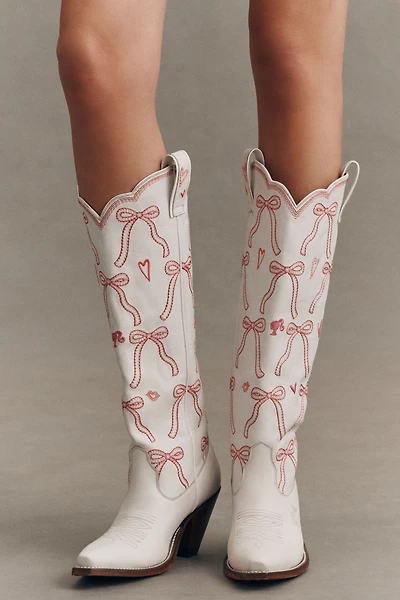 Besita Barbie™ Chic Bow Leather Tall Western Boots