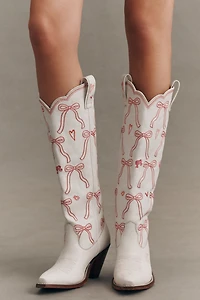 Besita Barbie™ Chic Bow Leather Tall Western Boots