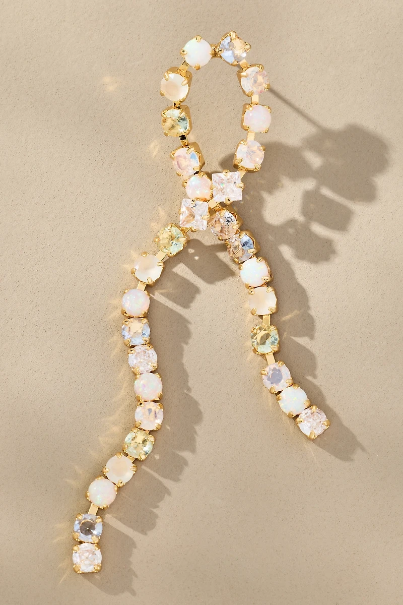 Crystal Loop Drop Earrings