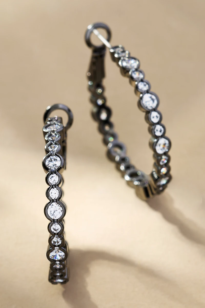 Delicate Glitz Hoop Earrings