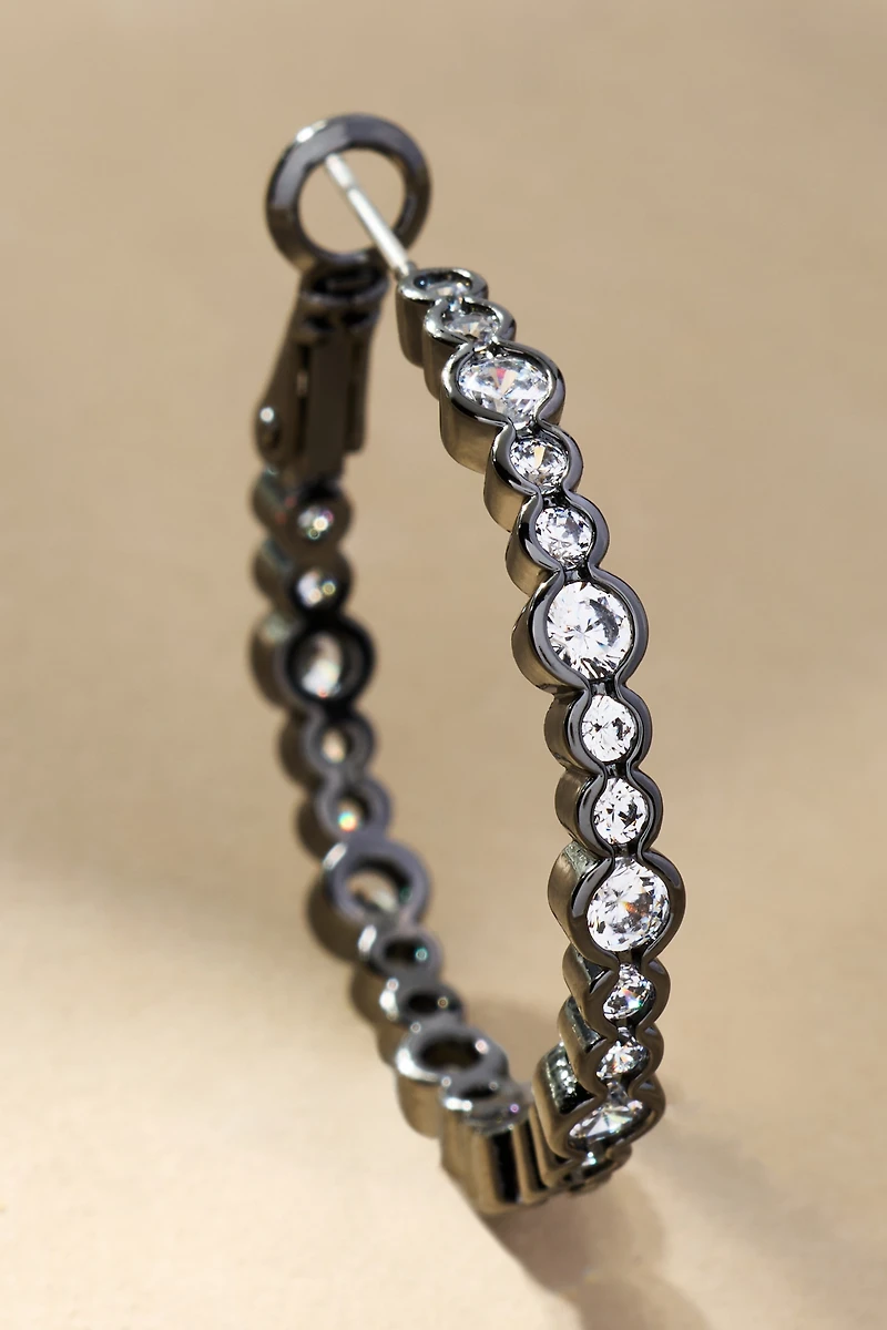 Delicate Glitz Hoop Earrings