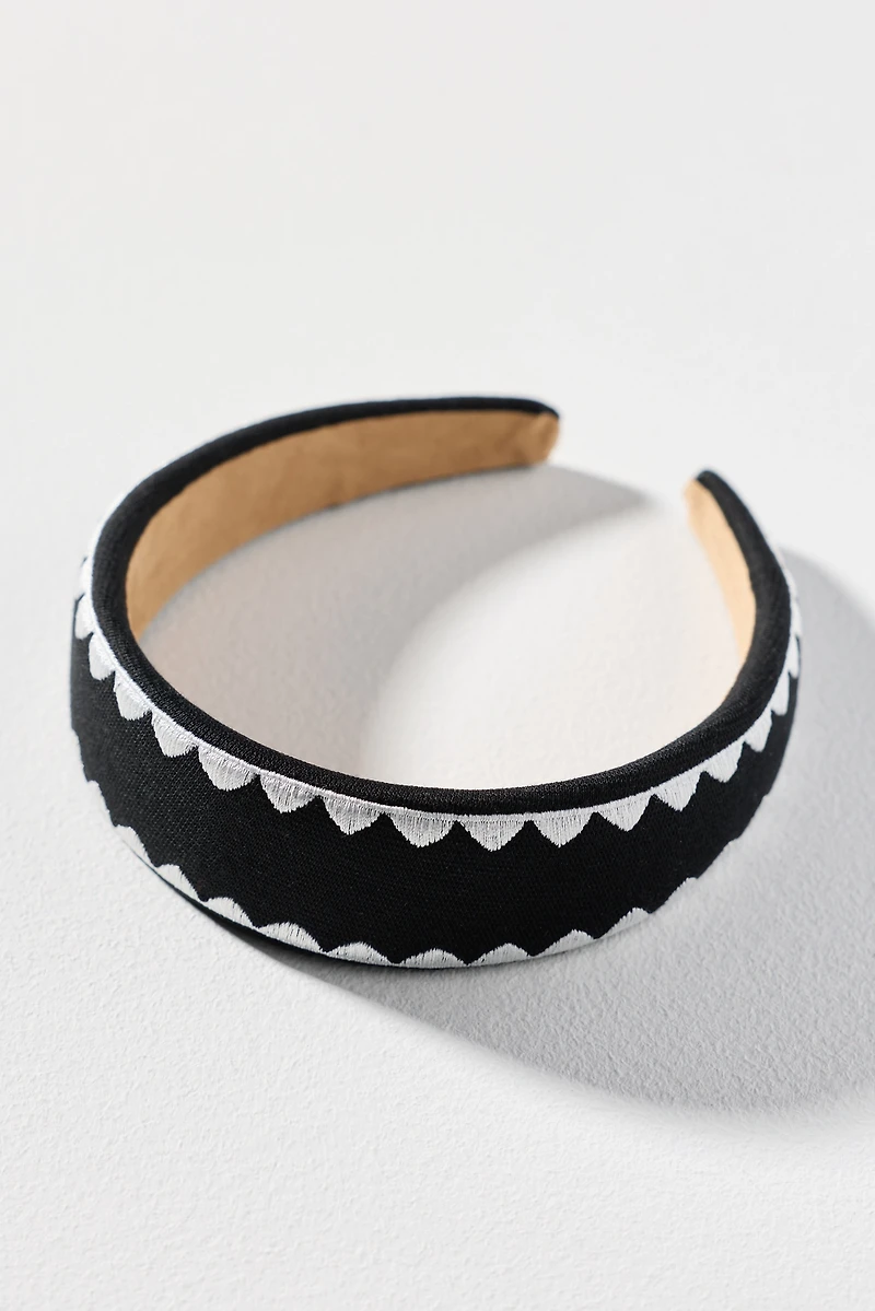 Violet & Brooks Embroidered Wide Headband