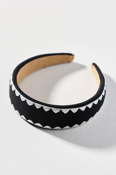 Violet & Brooks Embroidered Wide Headband