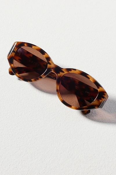 Krewe Lucy Oval Tortoiseshell Acetate Sunglasses