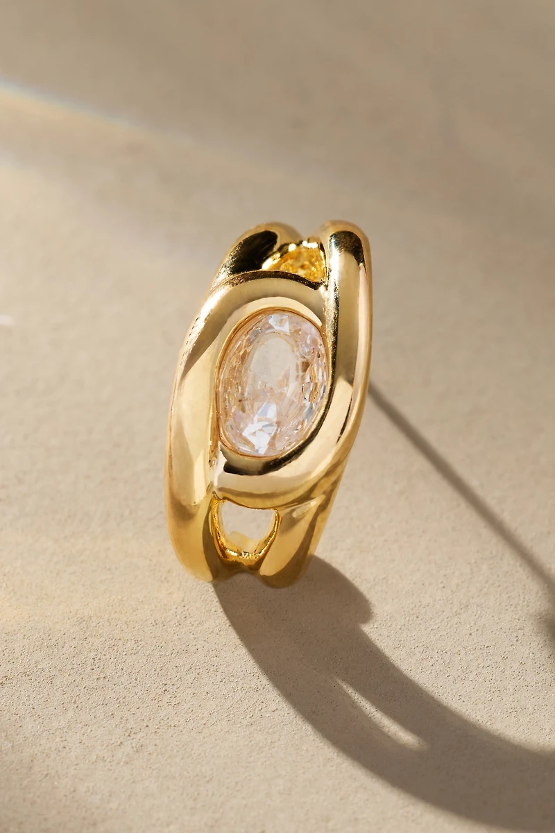 Crystal Huggie Hoop Earrings