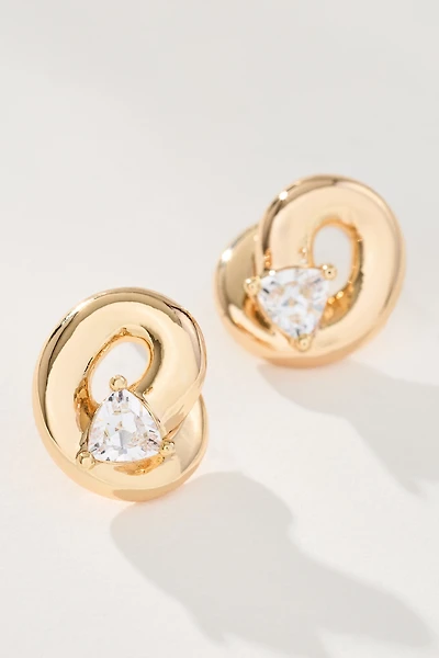 Looped Crystal Post Earrings