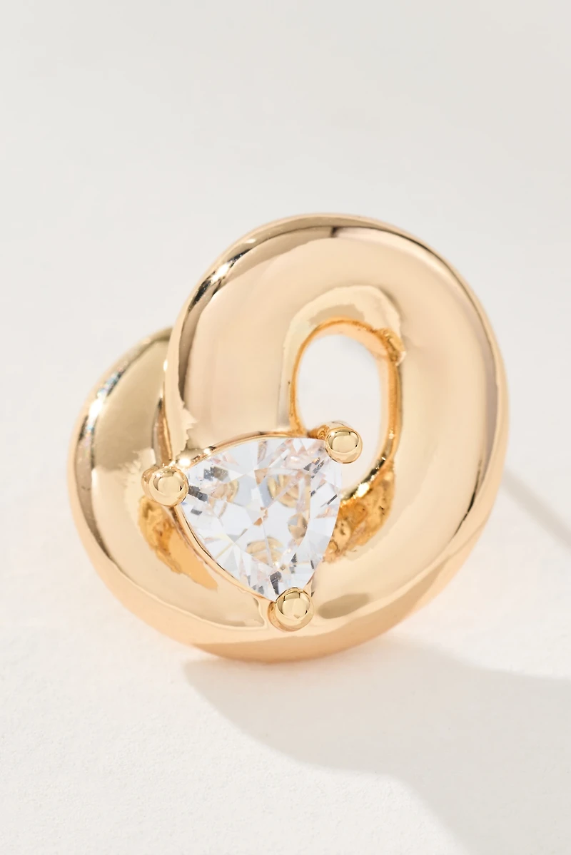 Looped Crystal Post Earrings