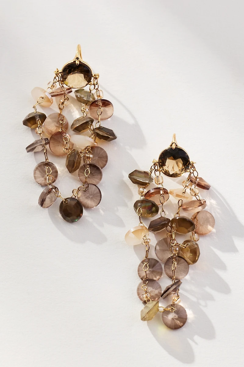 Colorful Glass Stone Drop Earrings