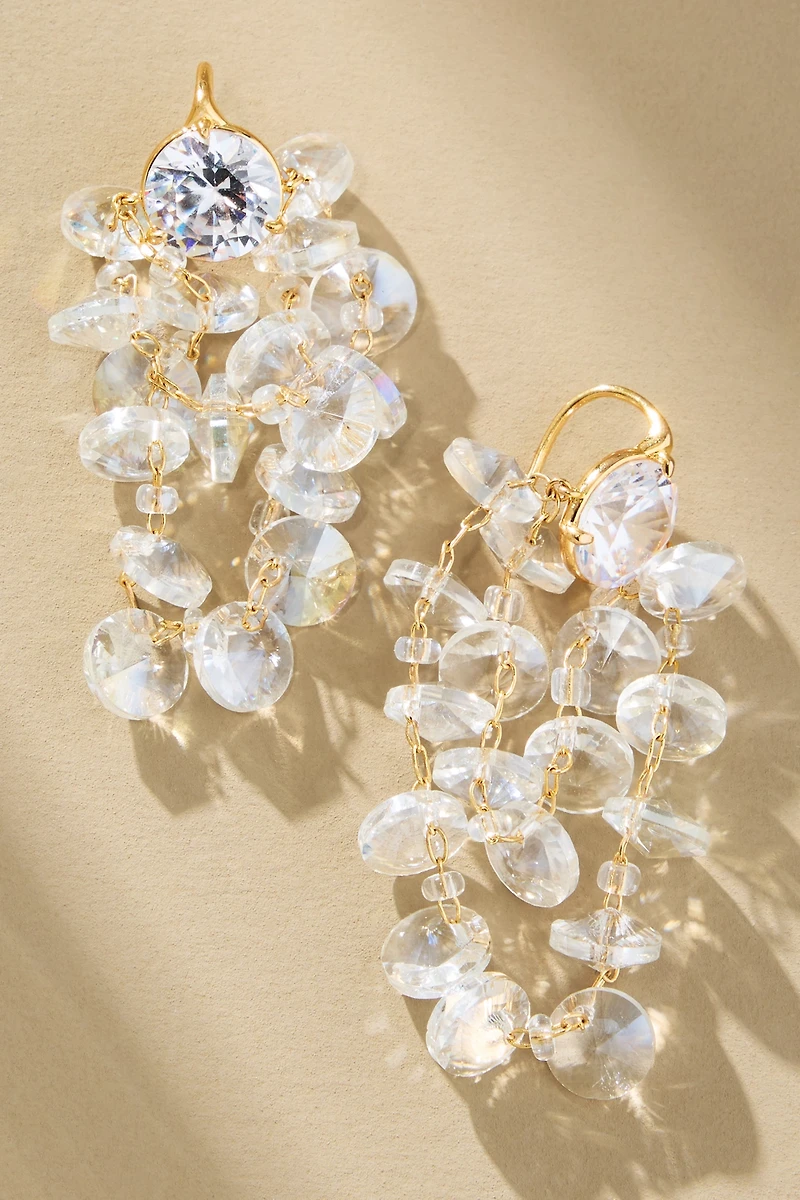 Colorful Glass Stone Drop Earrings