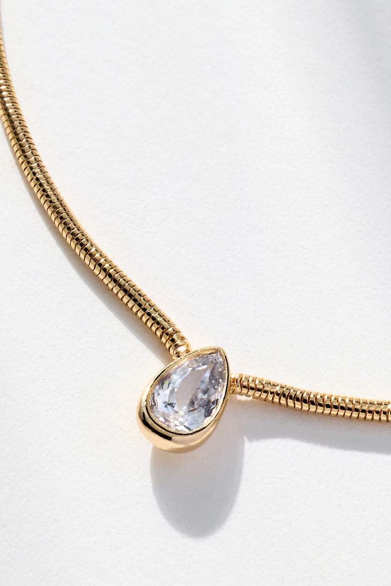 Single Crystal Pendant Necklace