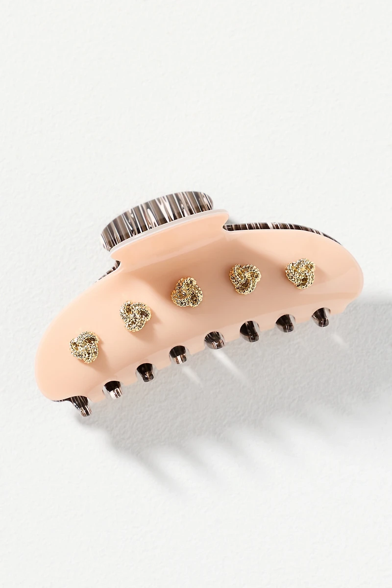 Lele Sadoughi Large Duo Knotted Hair Claw Clip