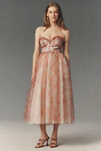 BHLDN Audrey Tulle Strapless Fit-and-Flare Maxi Dress