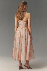BHLDN Audrey Tulle Strapless Fit-and-Flare Maxi Dress