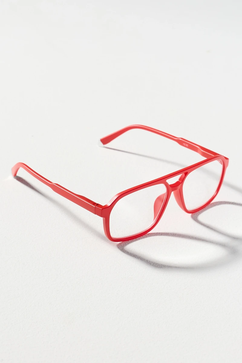 Elite Eyewear Flat-Top Aviator Blue Light Readers