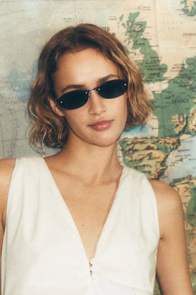 Elite Eyewear Frameless Oval Sunglasses