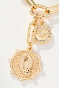 Monogram Coin Pendant Necklace