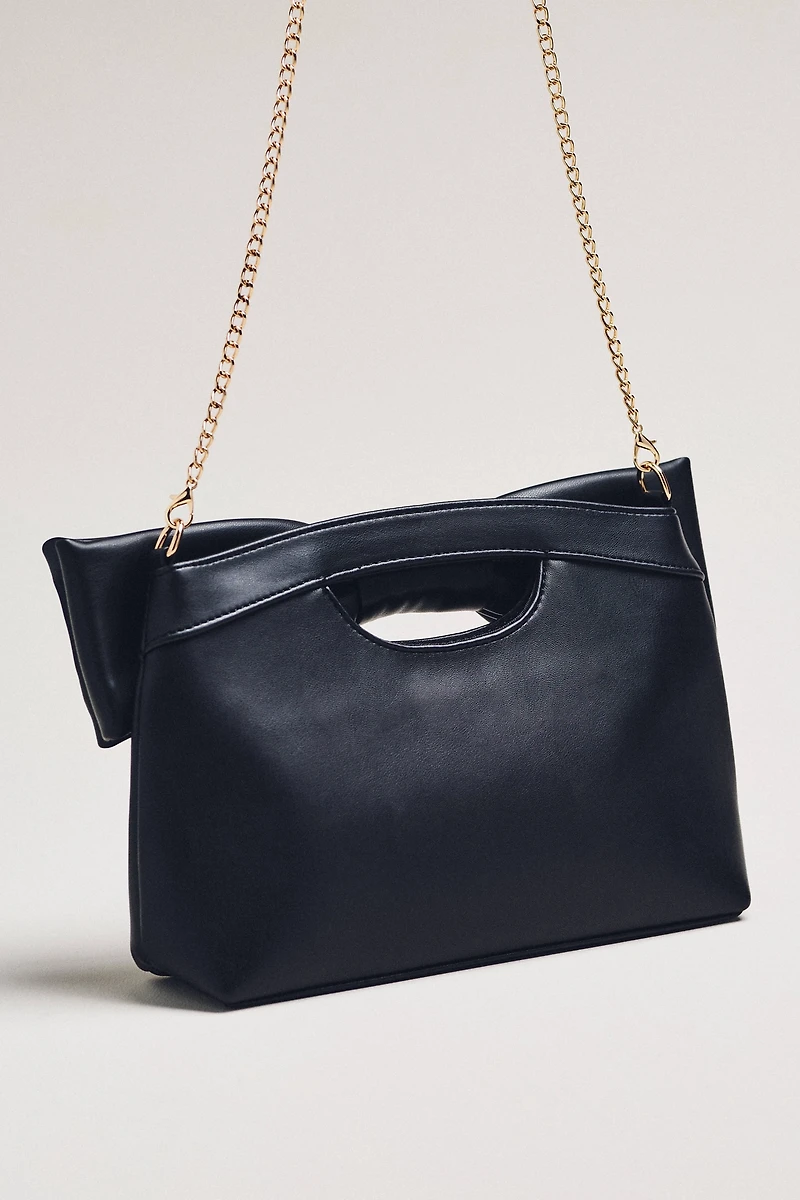 Cutout Handle Bow Clutch