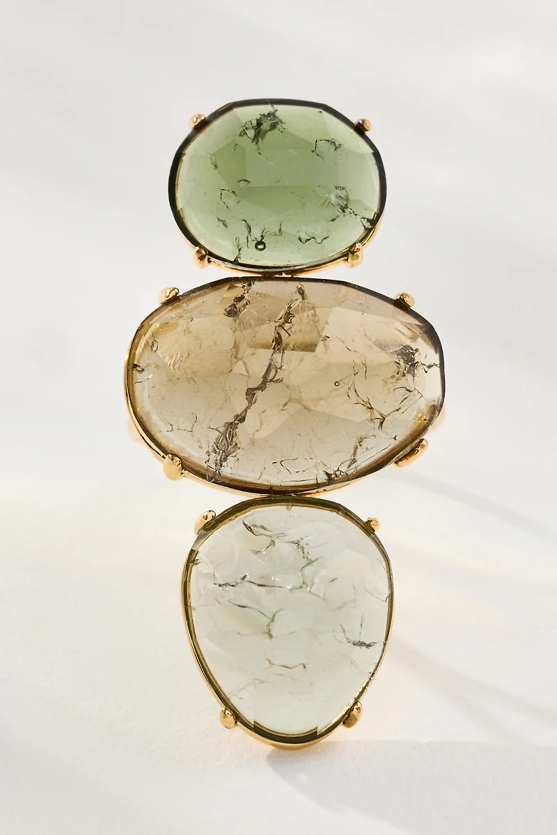 Triple Stone Cocktail Ring