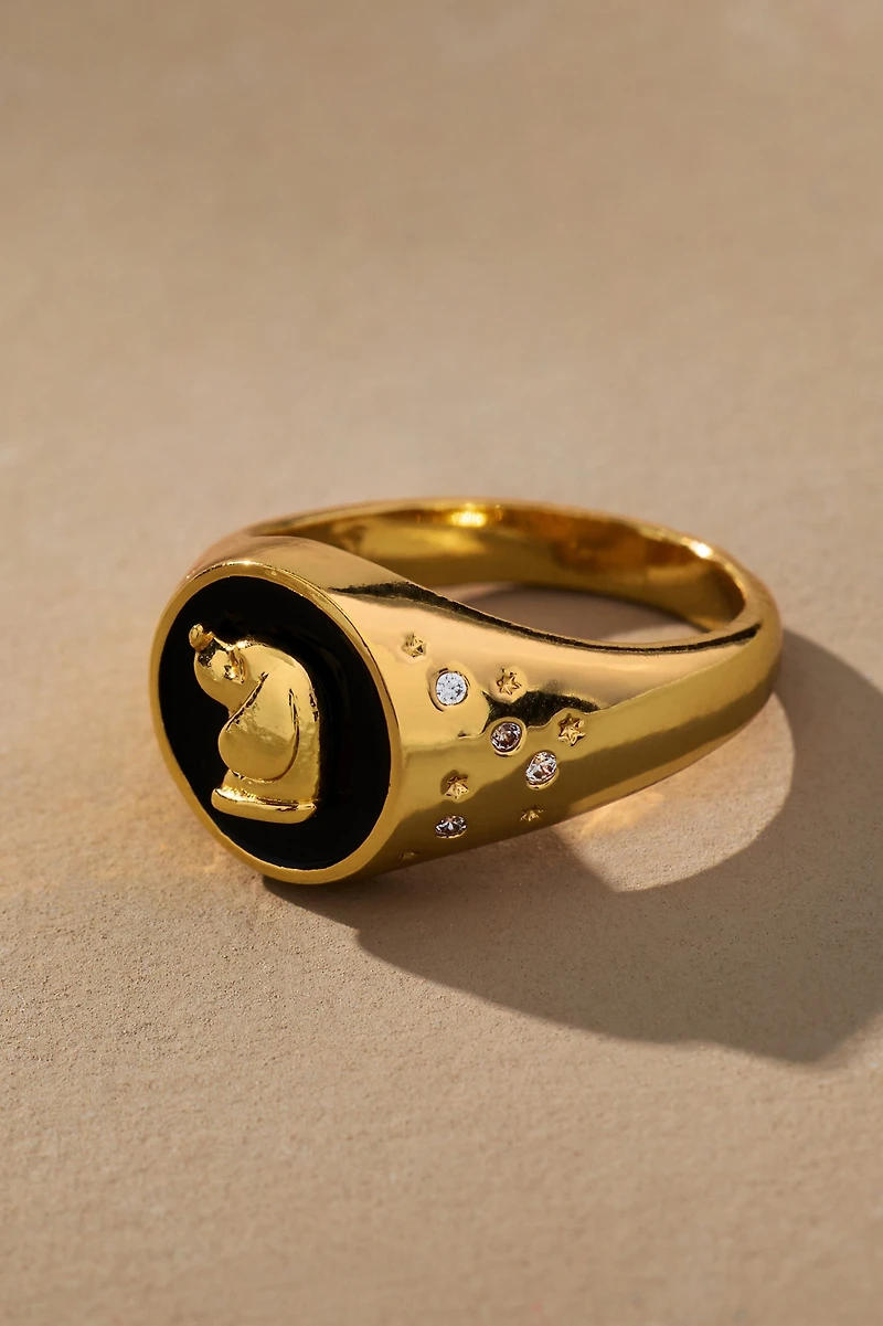 Dog Icon Cocktail Ring