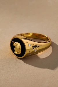 Dog Icon Cocktail Ring